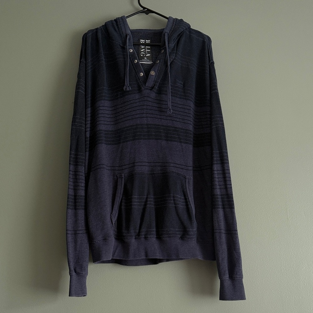Billabong Black Striped Hoodie